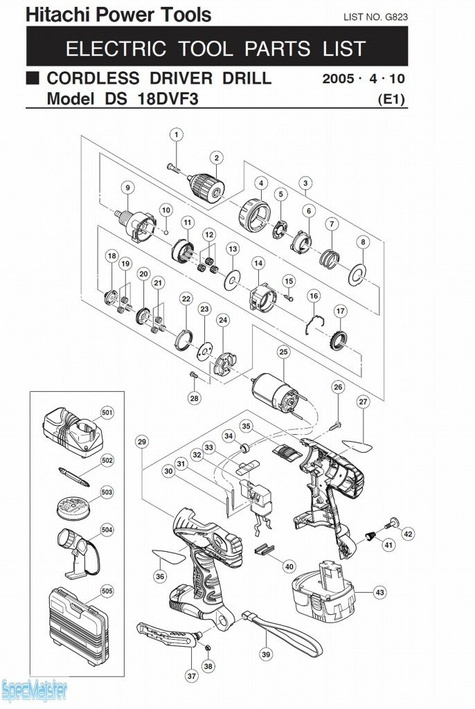 HITACHI Części zamienne do DS18DVF3.