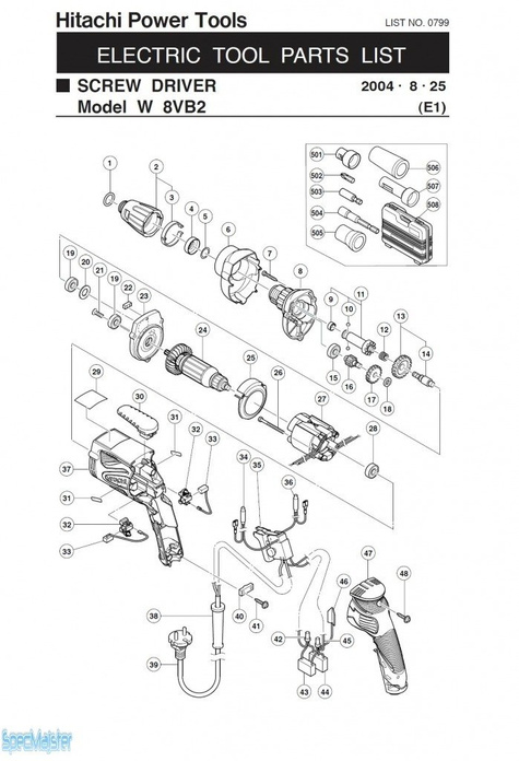 HITACHI Części zamienne do W8VB2.