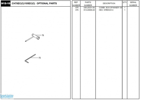 HITACHI Części zamienne do CH105EC(C).