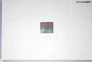 BOSCH Część zamienna do GWS 850 CE- TABLICZKA FIRMOWA GWS 850 CE   nr.9 Kod: 1 611 110 F57