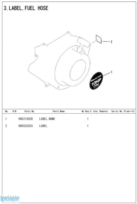 HITACHI Części zamienne do E40MA. Rozkładówka nr.1