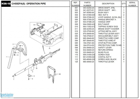 HITACHI Części zamienne do CH55EPA(S).