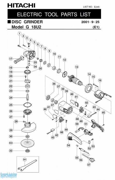 HITACHI Części zamienne do G18U2.