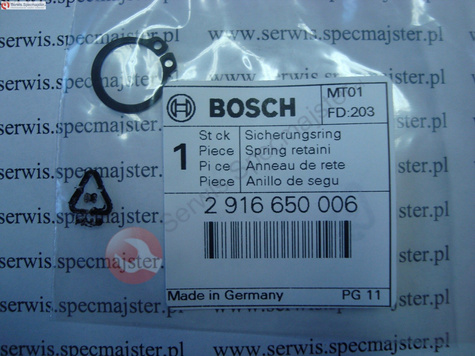 BOSCH Części zamienne do GBM16-2RE- PIERŚCIEŃ ZABEZPIECZAJĄCY DIN 471-15x1-FSt nr. 58 Kod: 2 916 650 006