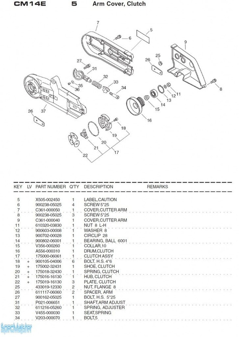 HITACHI Części zamienne do CM14E.