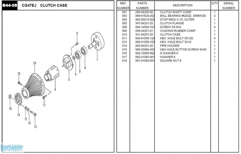 HITACHI Części zamienne do CG47EJ.
