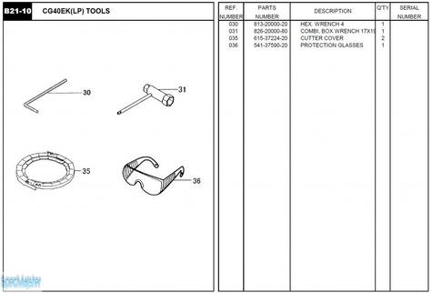 HITACHI Części zamienne do CG40EK(LP).