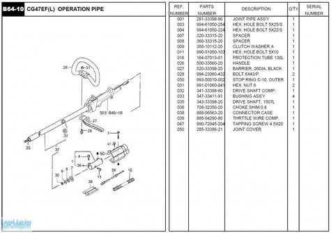 HITACHI Części zamienne do CG47EF(L).
