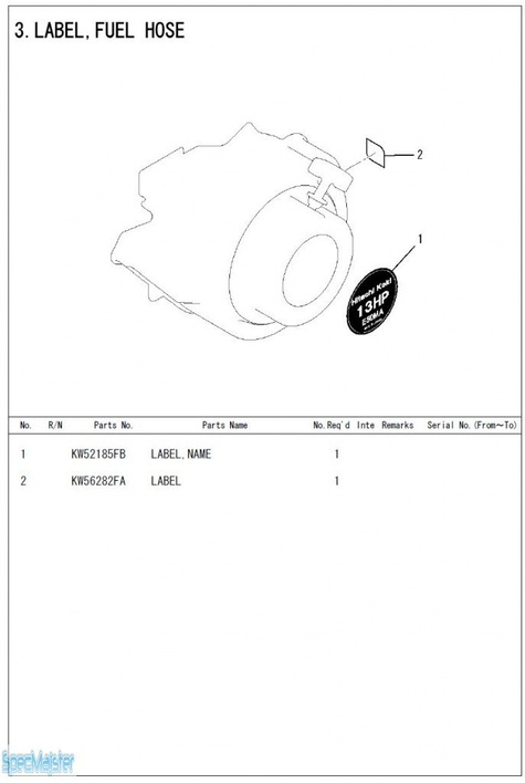 HITACHI Części zamienne do E50MA. Rozkładówka nr.1