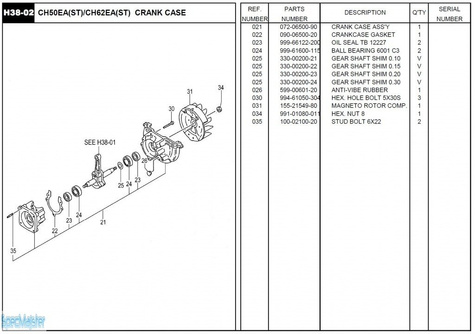 HITACHI Części zamienne do CH62EA(ST).