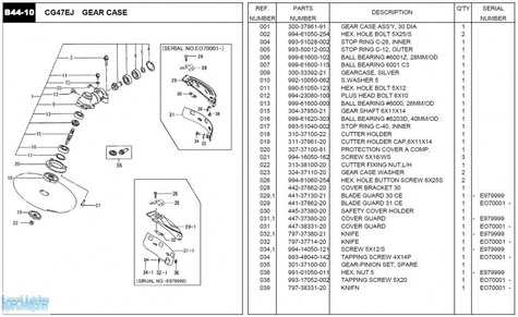 HITACHI Części zamienne do CG47EJ.